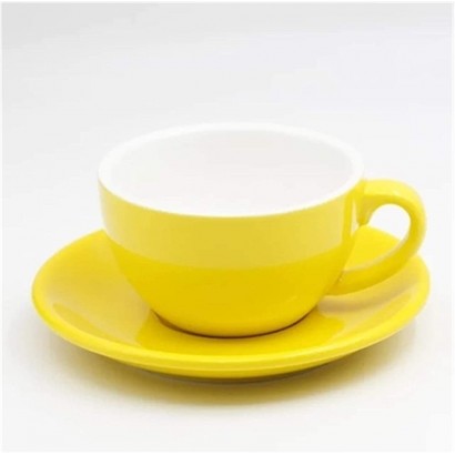 Cappuccino Tassen Set,Kaffeetassen 300 ml Bunte Dicke Körper Cappuccino Tassen und Untertassen Keramik Kaffeetasse Untertasse Capacity : 300ml Color : 8Matte - BTVJHKEJ