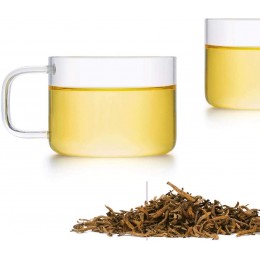 Friedos Tee Tasse klein 2er Pack 100ml Fassungsvermögen passend zu Teekannen Teetasse aus Borosilikat Glas bis 130°C 100ml Volumen 2 Stück - BNHRINN4