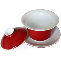 Gaiwan Teetasse aus Porzellan chinesisches Gongfu Teeset 142 ml Rot - BXDZS78V