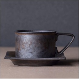 Kaffeetasse Teetasse handgefertigtes Retro-Tassen- und Untertassen-Set japanischer Stil vergoldete Tasse Zuhause Nachmittagstee Exquisite Atmosphäre Kaffeetasse geeignet für einfach - BLFRLVVQ