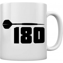 Geschenk für Fans und Spieler von Darts 180 Design Kaffeetasse Tee Tasse Becher 11 Oz. Weiß - BLGEJD7Q