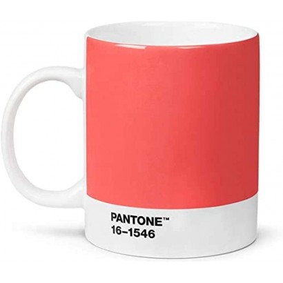 Pantone Porzellan Becher Kaffeetasse 375 ml mit Henkel spülmaschinenfest Farbe des Jahres 2019 Living Coral 16-1546 - BFPGO8JV