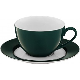 AMBITION Kaffeeservice Aura Green 12 Tlg. Tassen Untertassen Tassenset Geschirrset Kaffeeset Porzellan elegant modern grün - BIMXEKHM