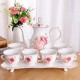Vobajf Teeservice mit europäischem Blumenmuster Kaffeeservice aus Keramik Saft Nachmittagstee Tasse und Untertasse Set Farbe: Fotofarbe Größe: Einheitsgröße - BFMTQ516