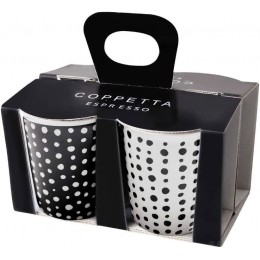 ASA Coppetta Espressobecher Keramik Weiß Schwarz 6.5 cm 4 - BHRPH18A