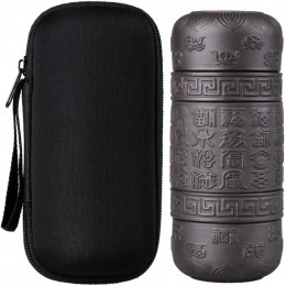 Teeservice Tragbares Keramik Chinesisches Kung Fu Kanne Und Zwei Tassen Teekanne Und Tassen-Set Reisetasche Einfaches Color : Black Size : 6.6 * 15.5cm - BQZZTK68