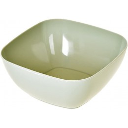 Cratone Salatschüsseln Eckige Schale für Salat Kunststoff Vielseitig verwendbar Auch für Desserts Graugrün - BEKGAV3M
