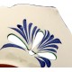 Obstschale Orientalischer Rishtan Keramik Teller Obstkorb Schüssel Relief Rand handbemalt Ø 29 cm Blau-Muster - BODYS61A