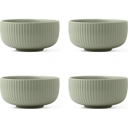 KØZY LIVING Keramik Schale Extra Groß 4 Stk Schüssel-Set in Skandinavischem Nordic Design 800 ml Fassungsvermögen Perfekt als Müslischale Salatschale Suppen-Schüssel für Bowl Jadegrün - BGVNWV5H
