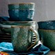 Leonardo Matera Keramik-Schalen 2-er Set spülmaschinengeeignete Schüsseln 2 Steingut-Schalen mit Glasur grün 980 ml Ø 15,3 cm 026986 - BZPLZ53M