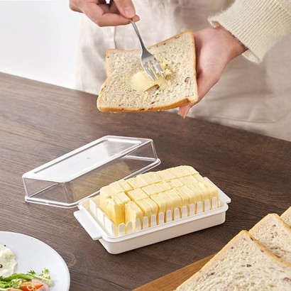 TOFBS Butterdose Butterdose Kunststoff mit Deckel,mit Deckel und Butterschneider Behälter für die Butteraufbewahrung Kunststoff - B0967WD4568