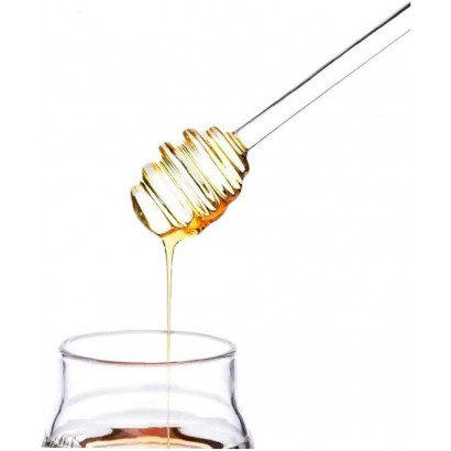 Angoter 1PCS Honig Löffel 6inch Glas Honig Dipper-Stick für Honigglas Behälterglas Honig Sirup Dispenser Server Küchenzubehör - B081QDC2NBA