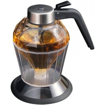Diamantglas Presse Flasche Honigglas Behälter verwendet für Olivenöl Honig Sojasauce und Kochen Wein und andere Flüssigkeiten Öltopf Spender - B0B5S75X456