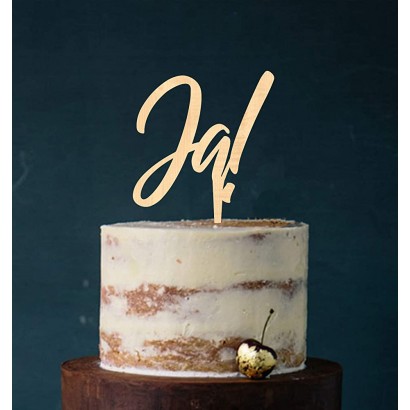 Manschin-Laserdesign Cake Topper Tortenstecker Tortefigur Acryl Tortenständer Farbwahl Etagere Hochzeit Hochzeitstorte Ja! Holz Art.Nr. 5079 - B0838RHY3SK