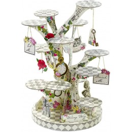 Talking Tables Alice in Wonderland Cupcake Stand Centrepiece Mad Hatter Tea Party Paper Mixed Colours Height 59cm 23" - B01AWJ41M6C