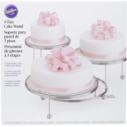 Wilton 307-859 Kuchenständer Cakes 'N More 3 Etagen Chrom von 10 cm bis 19,6 cm Standard - B000M8WLTSH