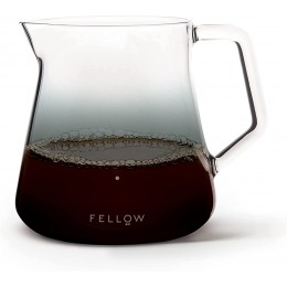 Fellow Mighty Kleine Glaskaraffe für Kaffee und Tee Rauchgrau 5 mm Borosilikatglas 500 ml Fassungsvermögen tropffreier Ausguss stabiler Griff - B084YS7JPGZ