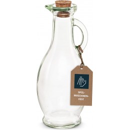 Leere Glasflasche Ölflasche zum Befüllen 250 ml Karaffe mit Korken für Öl Essig Wein Liköre zu Mahlzeiten oder Sahne & Milch zum Kaffee - B00D48UONI7