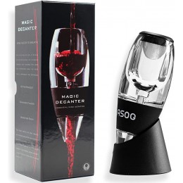 ASOG Weinbelüfter mit Ständer – Premium-Dekanter Rotwein mit Filtern für Rotweinliebhaber mit Geschenkbox Mini-Ständer und Reisetasche Schwarz - B09Q3D6D22G