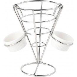 SM SunniMix Basket Display Servierzubehör Pommes-Frites-Halter für Hinterhof-Snack-Hähnchen-Tisch Silber 2 Tassen - B09Z95YLSHJ