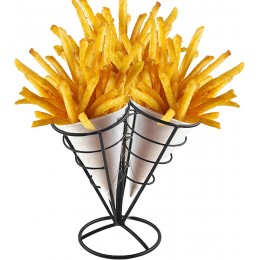 Yajimsa Pommes-Frites-Stand Kegelkorb Konischer Fried Fish and Chips Imbissstand mit DREI Kombinationen Food Cone Display-Ständerhalter für Küchen-Restaurant-Buffet - B0B3DCNVSZ2