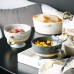 Suppenschüssel Schalen mit Griff Keramik Frühstückstasse groß Milch Obstsalat Instant Nudeln-Schwarz Grau - B0B5V4KRDDE