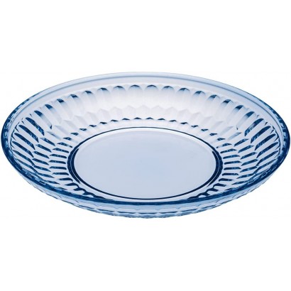 Villeroy und Boch Boston col. Salatteller blue dekorativer Teller für Salate und Desserts mit blauem Akzent Kristallglas - BBYXXM73